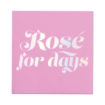 Rose For Days Foil Party/Beverage/Cocktail Napkins |  9.75" square