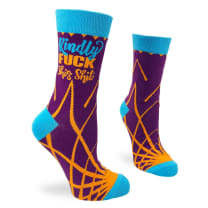 Kindly Fuck This Shit Ladies' Crew Socks | Funny Sweary Novelty Women's Socks