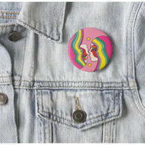 Cosmic Twins Groovy Pinback Button | 1.5" dia