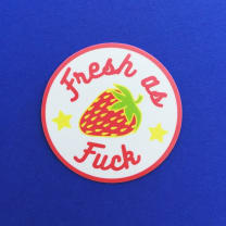 Fresh As Fuck Strawberry Vinyl Sticker