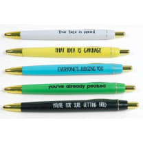 Fun Club Demotivational Pen Set in Multicolors - You've Already Peaked, Everyone is Judging You...