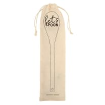 Let's Spoon Wooden Cooking Spoon | Beech Wood Kitchen Utensil in Canvas Gift Bag