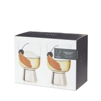 Set of 2 Raye Copper Footed Cocktail Tumblers in Gift Box | Gift for Her