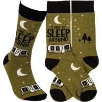 I Like To Sleep Around Socks | Camper RV Motif | Unisex