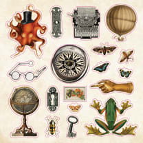 The Sticker Book of Curiosities | An Eclectic Compendium of Vintage Stickers | Over 750 Decals