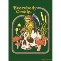 Everybody Croaks Rectangular Magnet | Funny Fridge Decor | 3" x 2"