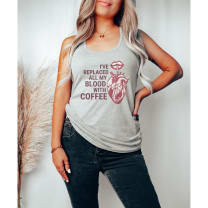 I've Replaced All My Blood With Coffee Women's Ideal Racerback Tank