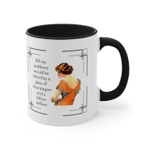 Glass of Champagne and a Billion Dollars Accent Coffee Mug, 11oz