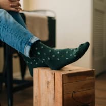 Men's Socks That Plant Trees in Tiny Tree Motif | Fair Trade | Fits Men's Sizes 8.5-13