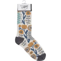 Folk Art Floral Socks in Multicolor | Unisex