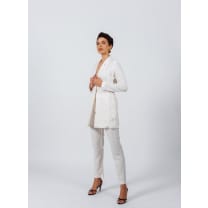 The Grace Long Blazer Dress in White