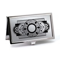 Handmade Silver Art Deco Business Card Holder | ID Card Wallet