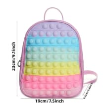 Rainbow Sensory Fidget Mini Backpack - Color: Purple