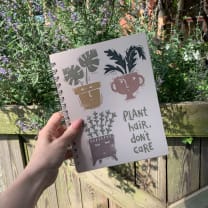 Plant Hair Don't Care Spiral Notebook | Art on Both Sides | 9" x 7" | 120 Lined Pages