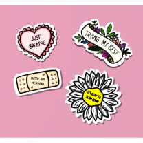 Positive Affirmation Self-Care Sticker Set (4 Stickers)