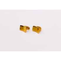 Golden Lock Rectangle Earrings