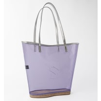 The Ada Vinyl Beach Tote - Lilac