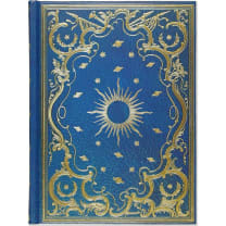 Celestial Journal in Blue and Gold | Sketching, Journaling | 6-1/4'' wide x 8-1/4''