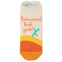 Endorphins Fuck Yeah Unisex Sneaker Socks [2 Size Options] | BlueQ at GetBullish