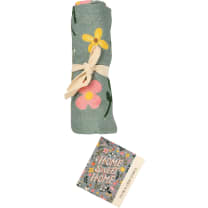 Home Sweet Home Floral Design Kitchen Towel | Novelty Tea Towel | Cute Kitchen Hand Towel | 18" x 28"
