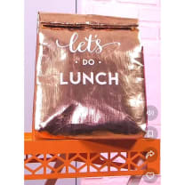 Let's Do Lunch Washable Paper Insulated Bag in Rose Gold | Pack of 6