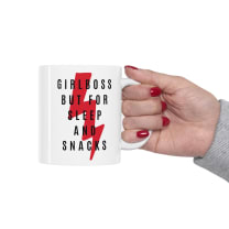 Girlboss But for Sleep and Snacks Ceramic Mug 11oz - Size: 11oz