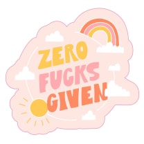 Zero Fucks Given Die-Cut Sticker