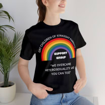 Gay Children of Straight Parents Support Group Unisex Short Sleeve Tee [Multiple Color Options] - Color: Black, Size: S