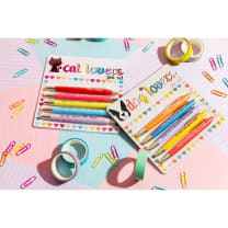 Fun Club Dog Lovers Multicolor Pen Set | 5 Funny Pens Packaged for Gifting | Dogs > People, Dogs Are Cheaper Than Therapy...