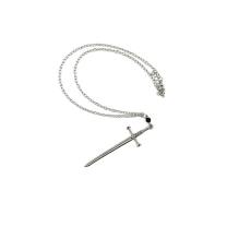 Sword Maiden Necklace in Silver | 3.5" Stabby Sword Pendant