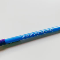 Let Me Pet Your Dog Already Ballpoint Pen in Blue | Gen Z Aesthetic Blue Ink