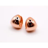 Italian Rose Gold Peanut-Shaped Earrings