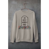 She Mostly Answered Emails in Grave Design Unisex Heavy Blend™ Crewneck Sweatshirt