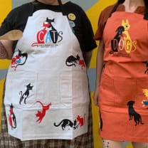 Cats. Slightly Obsessed With Them Funny Cooking and BBQ Apron Unisex 2 Pockets Adjustable Strap 100% Cotton | BlueQ at GetBullish