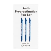 Anti-Procrastination Pen Set 💡 | Gel Click Pen Gift Set | 3 Pens in Navy