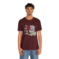 It's Fun to be a Hoe Jersey Short Sleeve Tee [Multiple Color Options] with Kitten Motif