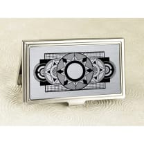 Handmade Silver Art Deco Business Card Holder | ID Card Wallet