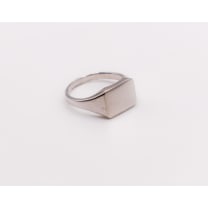 Italian Silver Rectangular Face Ring