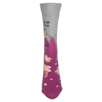 Let's Fuck Things Up...Within Reason Women's Crew Socks | Gray and Vivid Pink