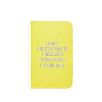 I Don't Procrastinate / I Hate Being Late Note Book Set in Yellow and Lilac