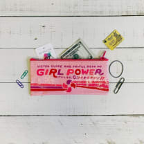 Listen Close And You'll Hear My Girl Power Recycled Material Zipper Pouch | BlueQ at GetBullish