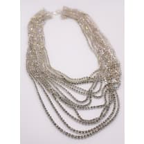 Diamond Cascade Statement Necklace