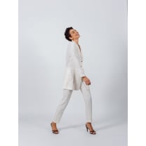 The Grace Long Blazer Dress in White