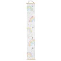 Rainbow 🌈 Kids Growth Chart | 65" Long Hanging Canvas Height Chart | Nursery Decoration