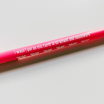 I Wasn't Put On This Earth To Do Emails and Housework Ballpoint Pen in Pink | Gen Z Aesthetic Blue Ink