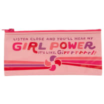 Listen Close And You'll Hear My Girl Power Recycled Material Zipper Pouch | BlueQ at GetBullish