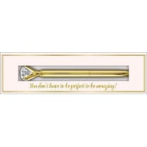 You Don't Have To Be Perfect To Be Amazing Gem Pen in Gift Box | Jewel-Topped Gift Pen in Gold