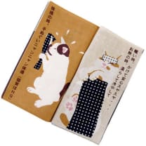 Cat Tenugui | Traditional Japanese Hand Towel Book | 13.4" x 35.4" Long Thin Stencil-Dyed Art Towel
