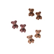 Fuzzy Wuzzy 3-D Teddy Bear Earrings (3 Color Options)