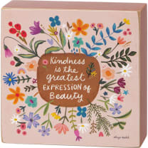 Kindness Is The Greatest Expression Of Beauty Inspo Wooden Block Sign |  3" x 3"